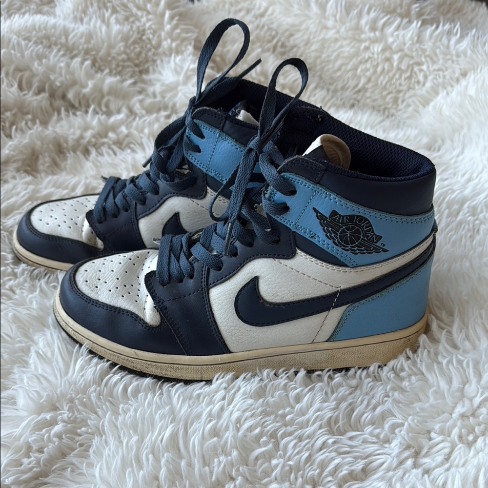 Stylish Blue and White Sneakers